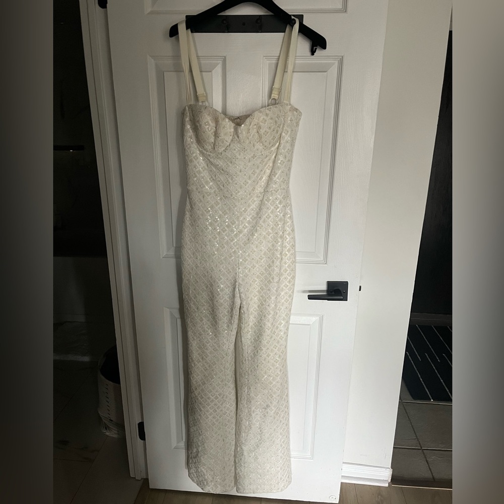 Nadine Merabi White Jumpsuit - Picture 3 of 8